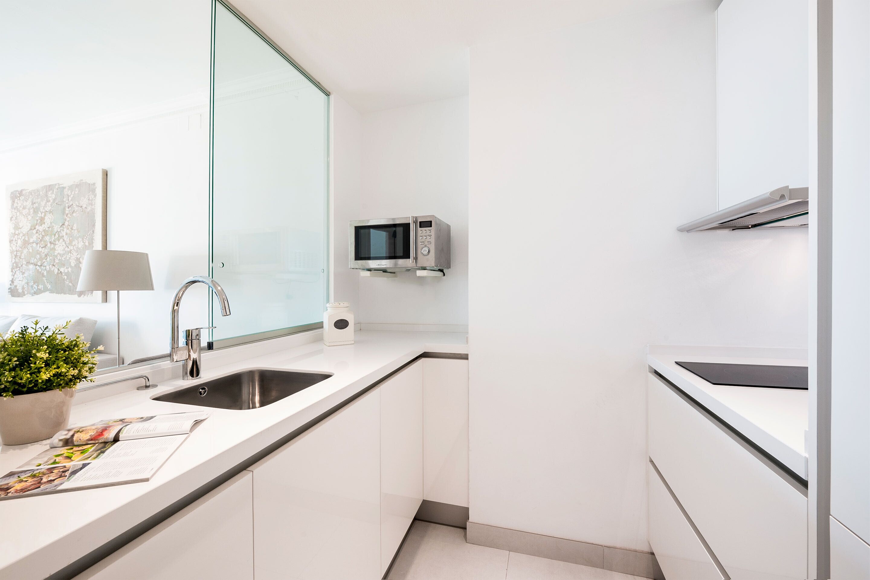 Apartment (1 Bedroom) | Private kitchen | Full-size fridge, microwave, stovetop, coffee/tea maker