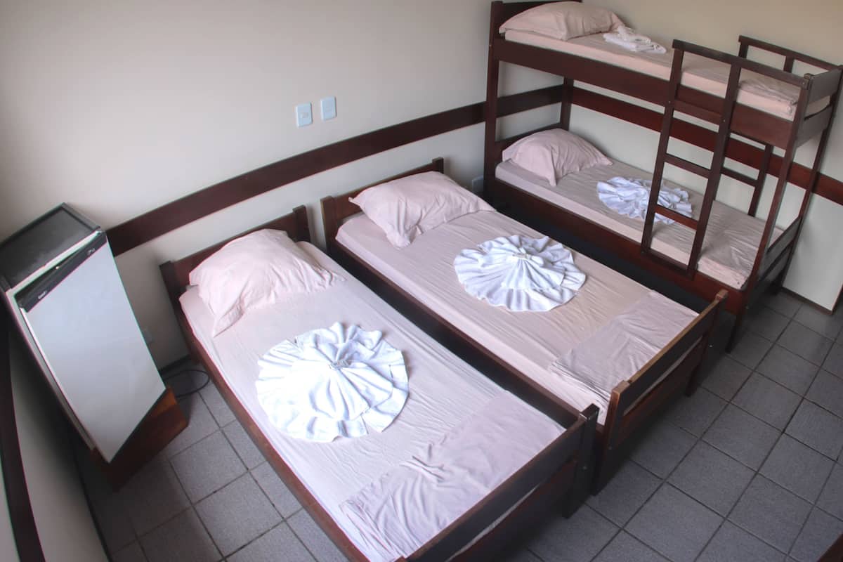 Laptop workspace, free WiFi, bed sheets
