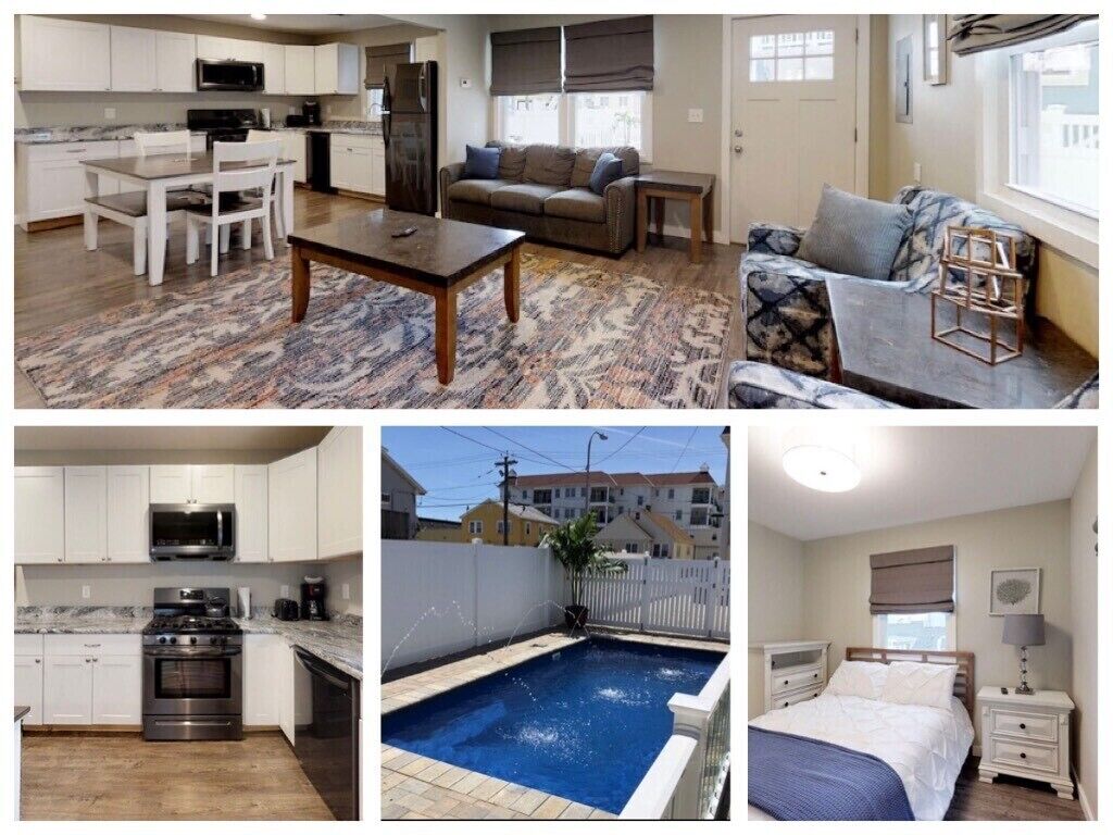 4 Bedroom 4.5 Beach Bucket Home with On Site Pool, One Block to Beach, 
