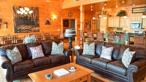 Smart TV, fireplace, video games, table football