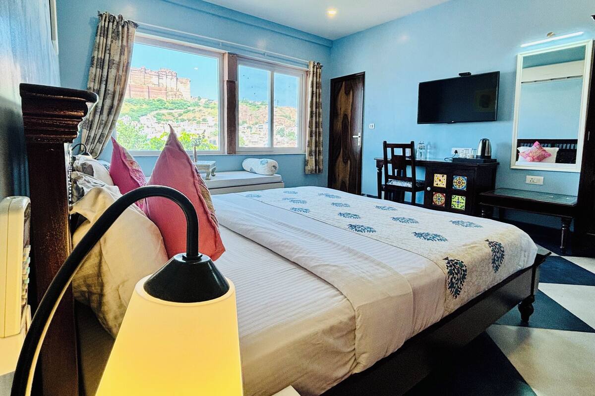 Phòng đôi tiện nghi đơn giản | Bộ trải giường bằng vải cotton Ai Cập, bộ đồ giường cao cấp 