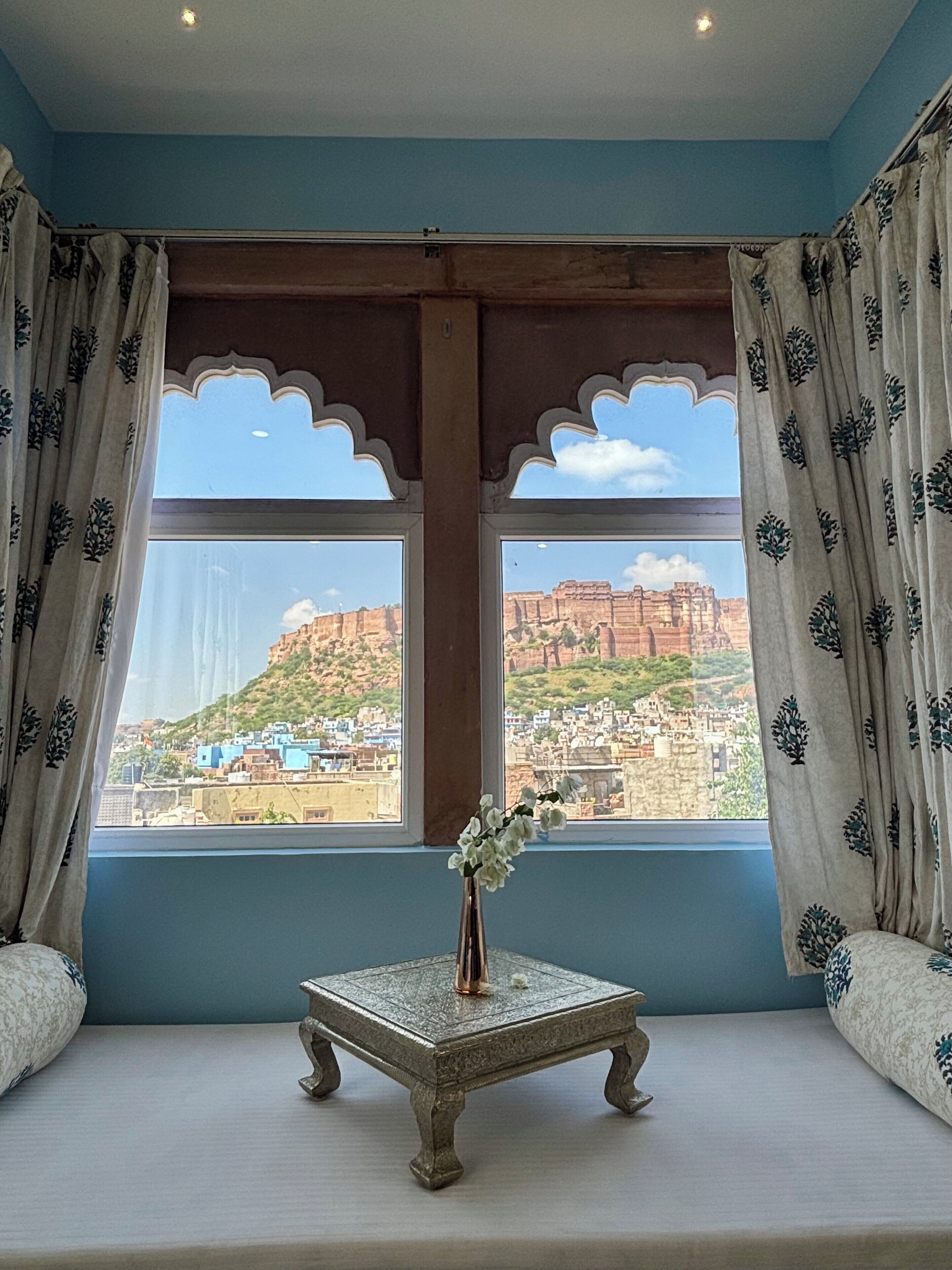 fort and lake view superior room with jharokha room, king bed ( 3rd floor ) | view from room