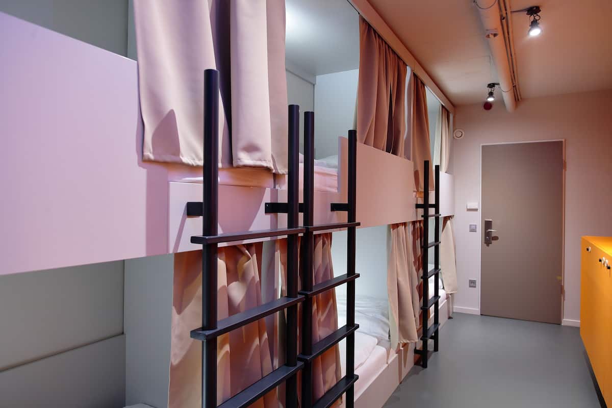 1 bed in a 6 bed Female Only Dormitory | Blackout drapes, soundproofing, free WiFi, bed sheets