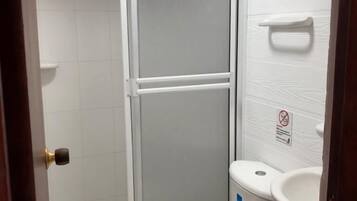 Double Room | Bathroom | Shower, towels, soap, toilet paper