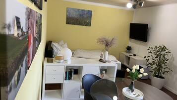 Free minibar items, desk, blackout drapes, soundproofing