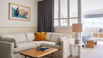 Premium bedding, pillowtop beds, in-room safe, blackout drapes