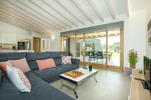 TV, DVD player, ping pong, stereo