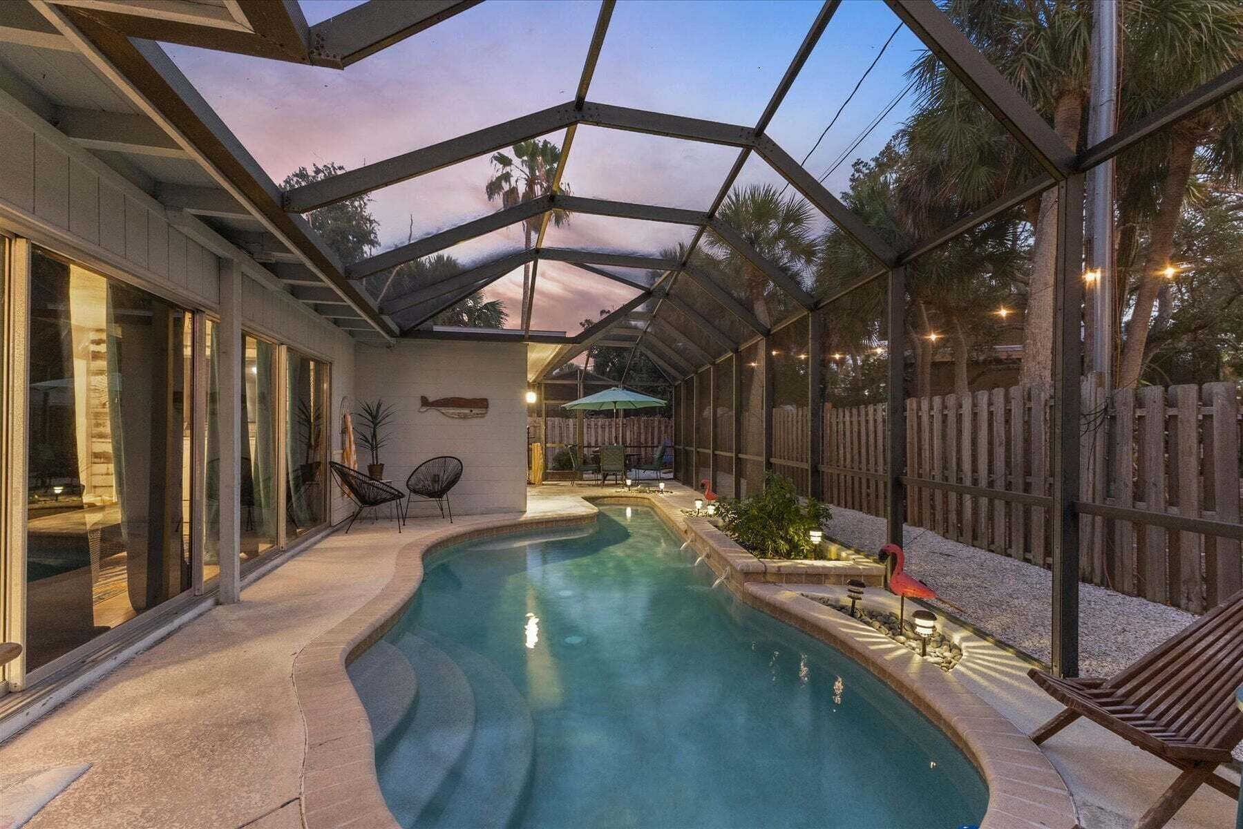 A heated pool