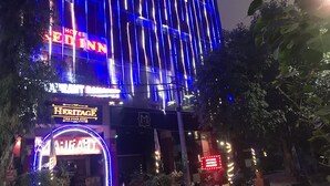 Front of property - evening/night - Hotel red inn (Gurugram)