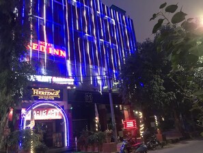Front of property - evening/night - Hotel red inn (Gurugram)