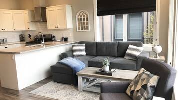 Smart TV, fireplace, Netflix, streaming services