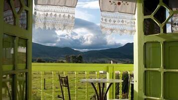 Habitación Deluxe doble, 1 cama de matrimonio grande, chimenea (Altillo) | Terraza o patio