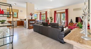 TV, DVD-spiller, bordtennis og bøker