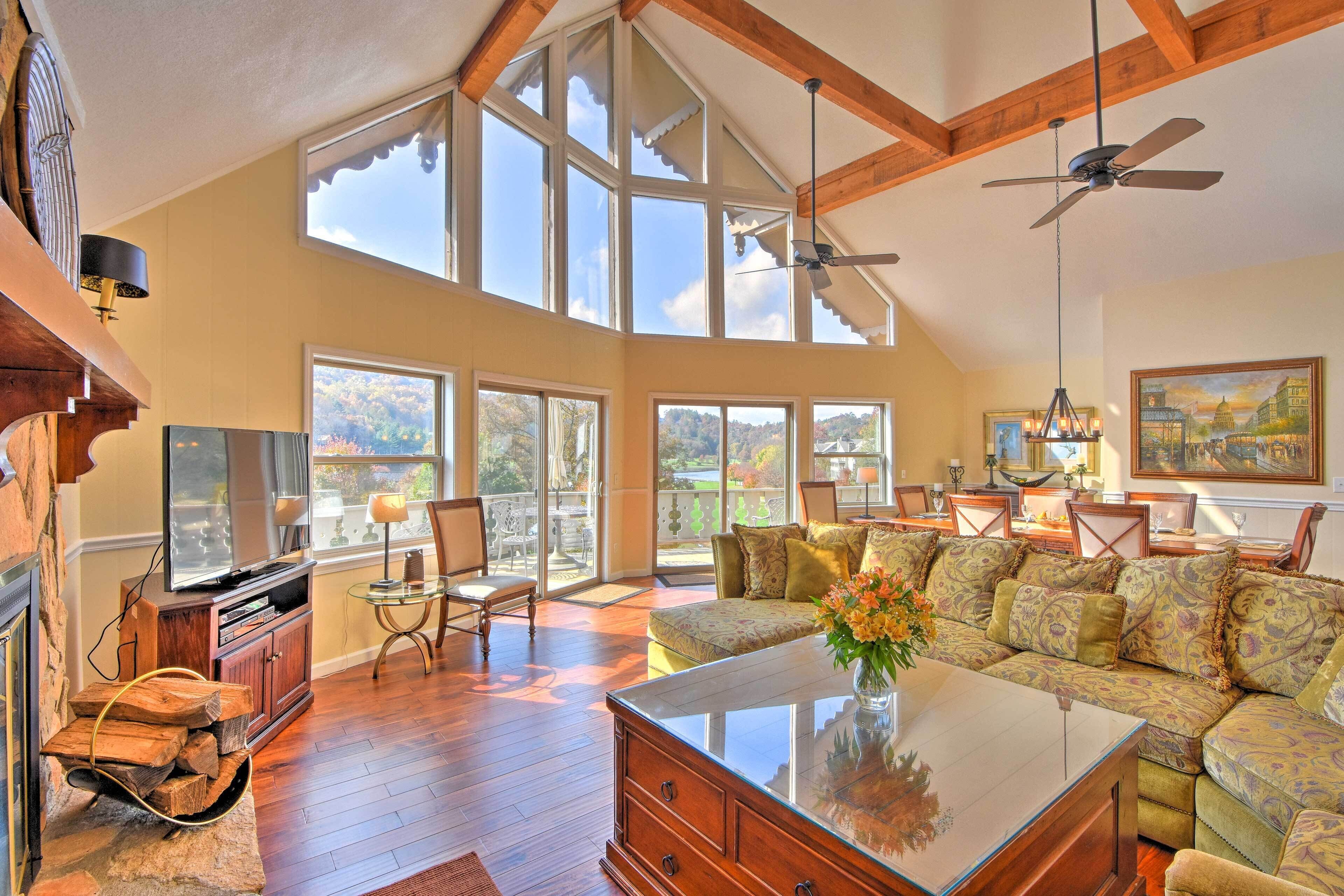 TV, fireplace, DVD player, ping pong
