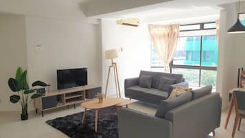 2 Bedroom Apartment | Desk, laptop workspace, soundproofing, iron/ironing board