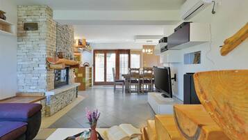 TV, fireplace, table tennis, stereo