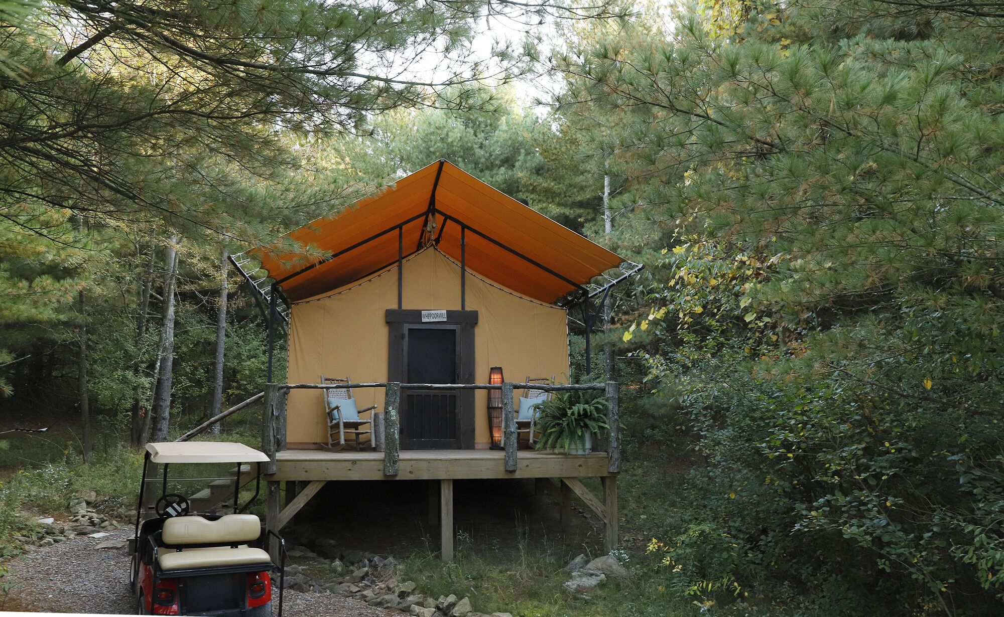 Luxury Glamping Tent tucked away on over 400 acres.