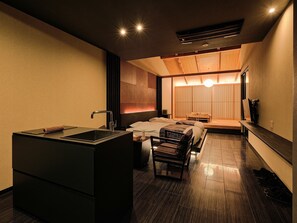 Private Vacation Home | Living area | Flat-screen TV - Tsumugi Tojihigashimonmae (Kyoto)
