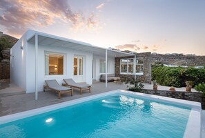 Suite, piscine privée, vue mer (Villa) | Terrasse/Patio