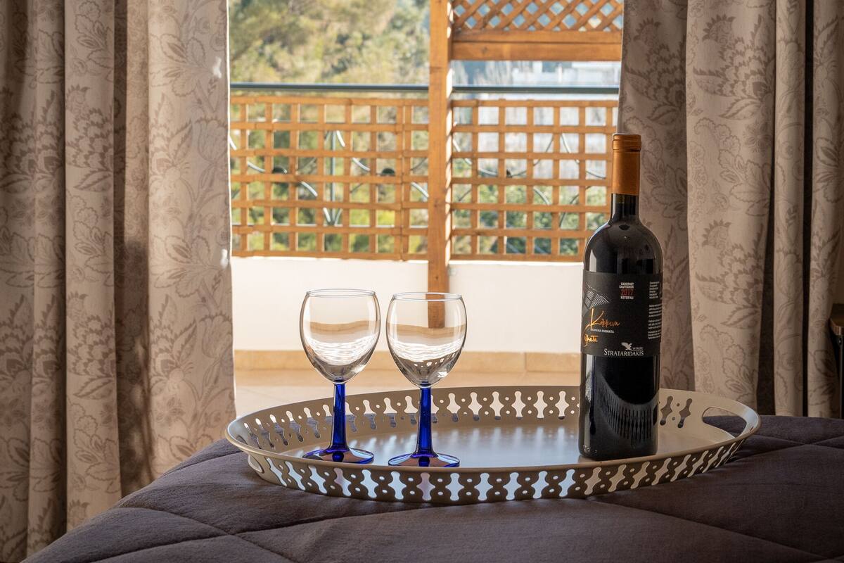 family apartment | in-room safe, blackout curtains, soundproofing, iron/ironing board