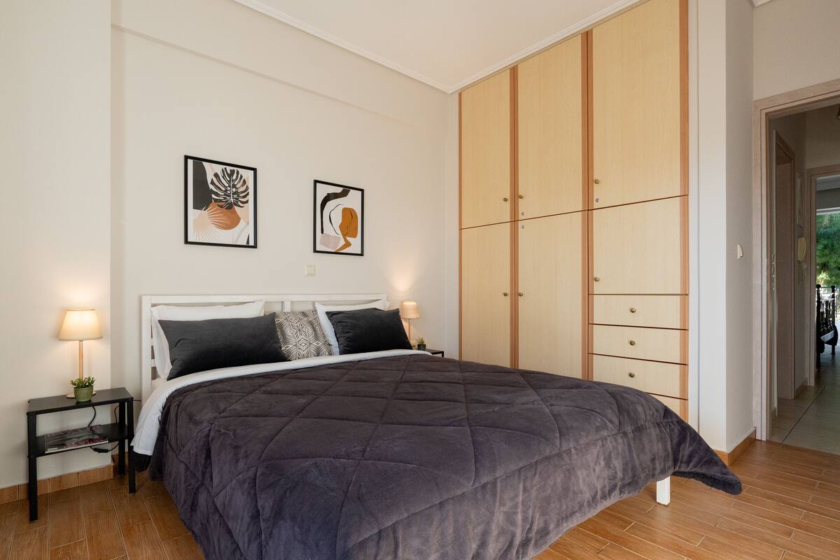 family apartment | in-room safe, blackout curtains, soundproofing, iron/ironing board