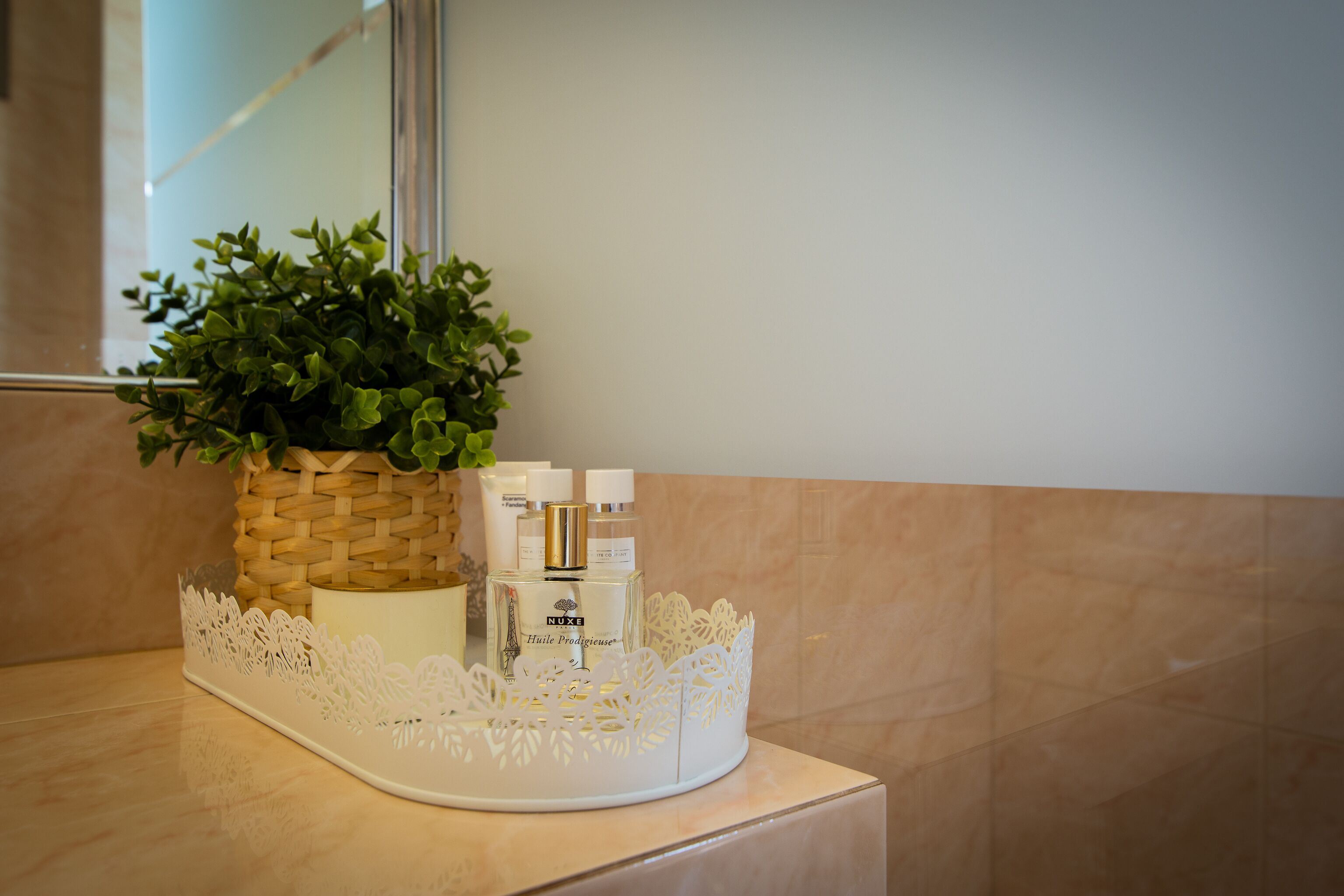 family apartment | bathroom | hair dryer, towels