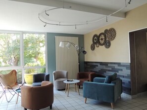 Sittområde i lobbyn