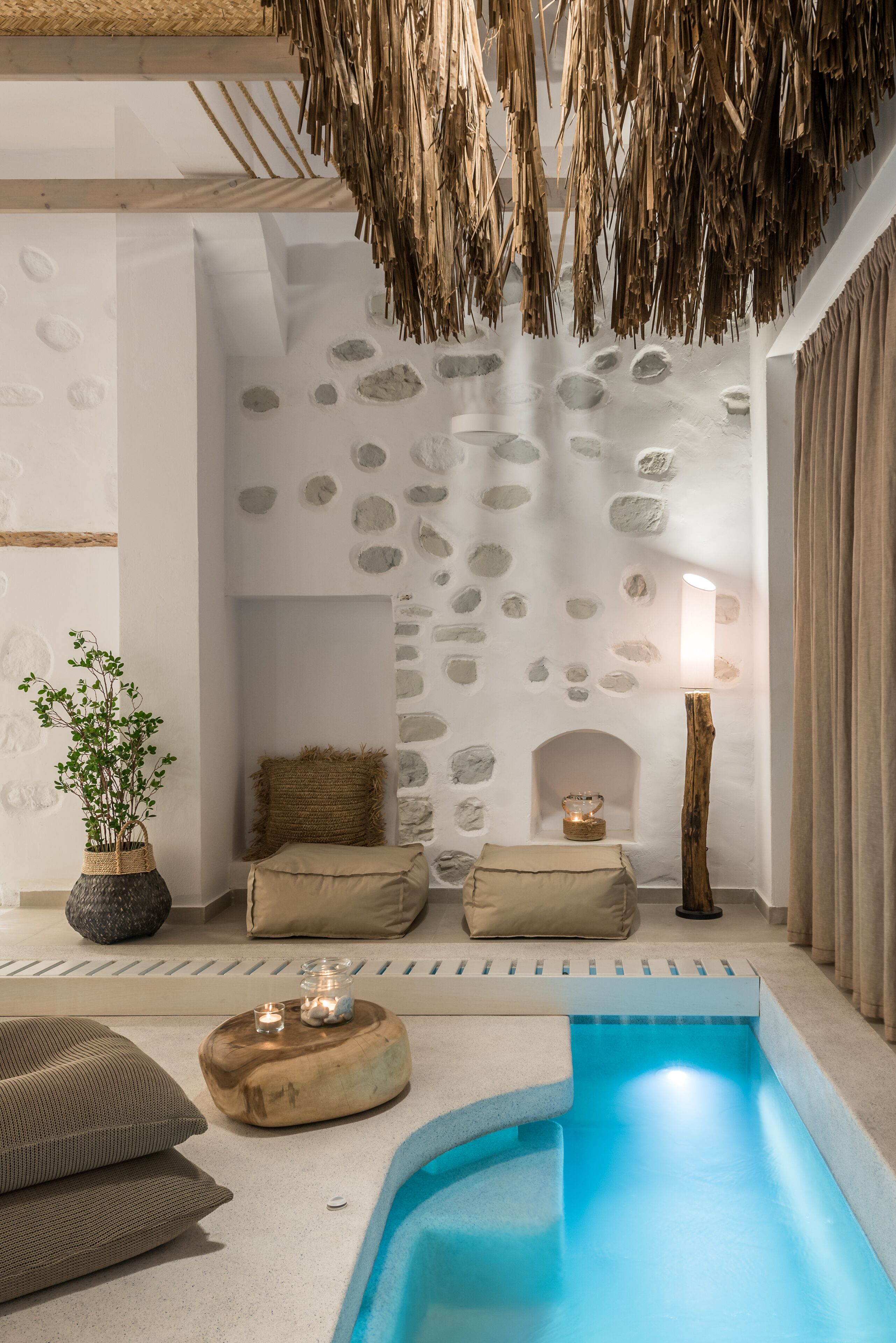 Deluxe Apartment, 2 Bedrooms, Sea View (Mini Pool- Hot Tub) | Living area | Flat-screen TV