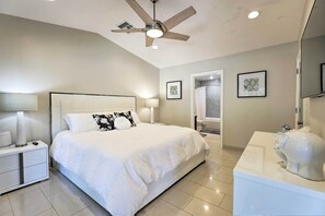 5 bedrooms, iron/ironing board, travel cot, Internet