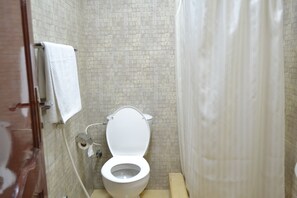 Dusche, Hydromassagedusche, Haartrockner, Handtücher