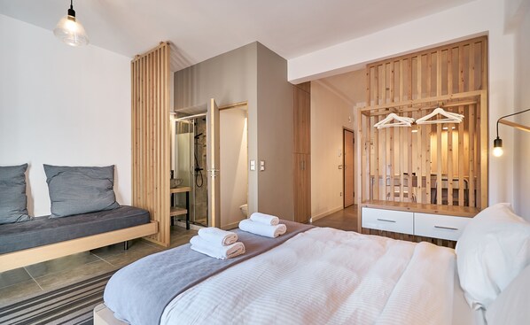 Apartment, Balcony | 1 bedroom, in-room safe, blackout drapes, soundproofing - NakosHomes Luxury Studio Apartment (Athens)