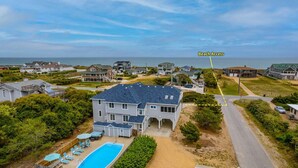 Exterior - A Porpoise Watch - Gorgeous Semi-Oceanfront home with Pool (Southern Shores)
