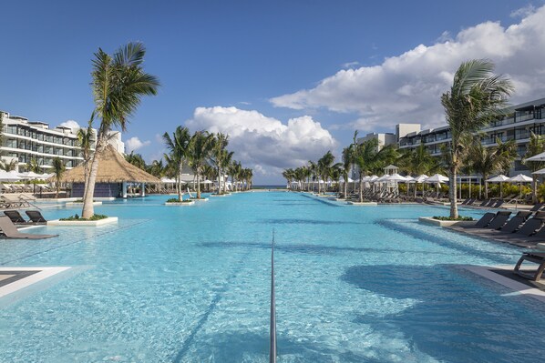 2 outdoor pools, open 7:00 AM to 7:00 PM, cabanas (surcharge)