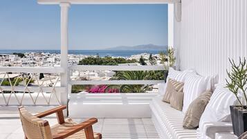 Habitación panorámica, vista al mar (Private Sundeck) | Balcón