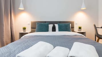 Apartamento luxo | 1 quarto, roupas de cama antialérgicas, individualmente decorados