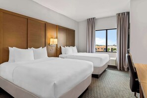 1 bedroom, premium bedding, memory foam beds, in-room safe