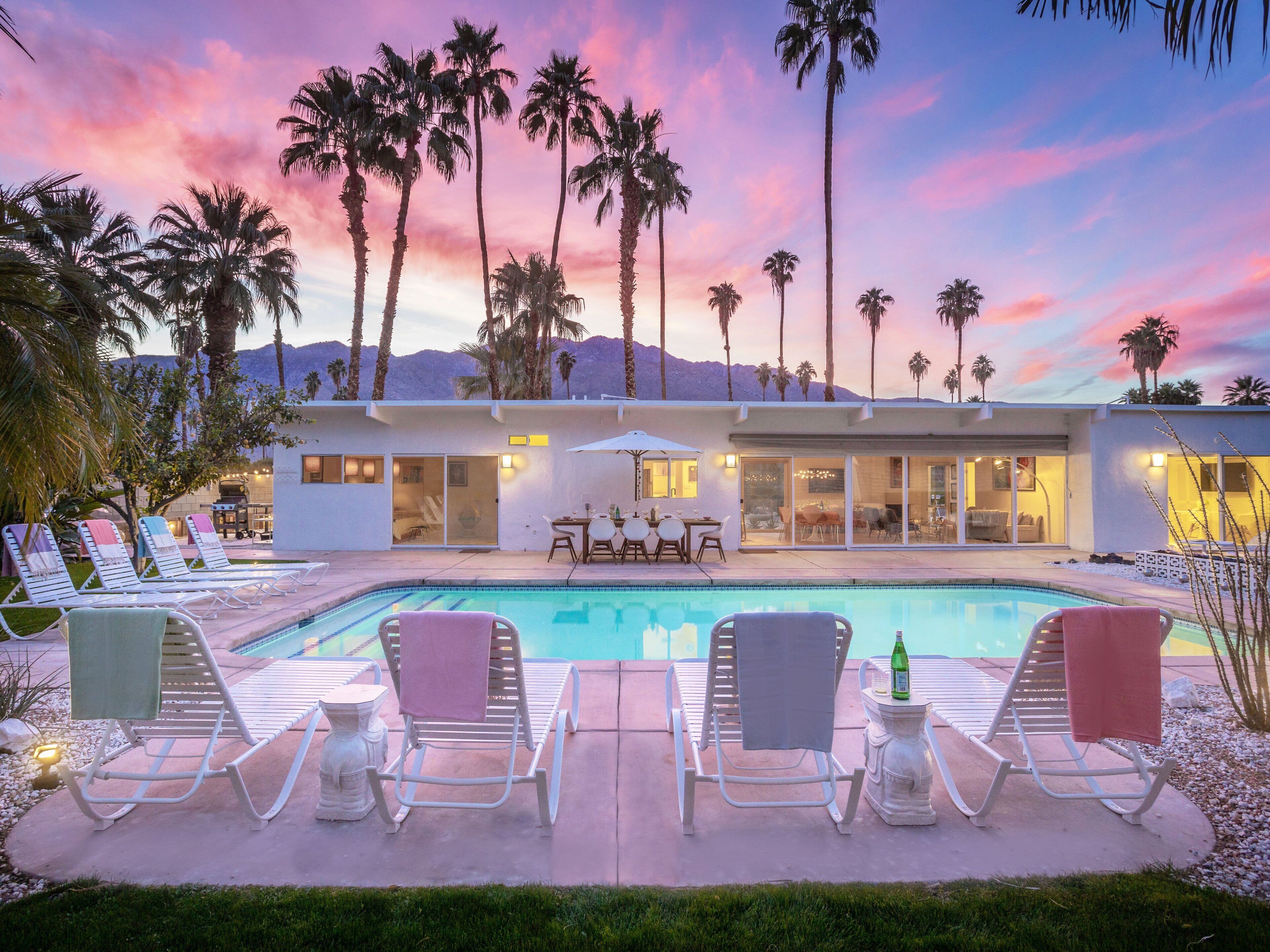 A heated pool