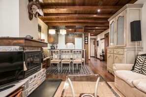 TV, fireplace, DVD player