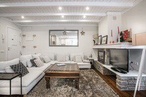 TV, fireplace, DVD player