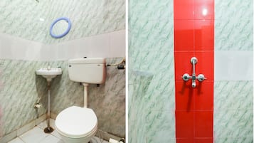 Shower, free toiletries, towels