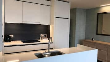 Apartment, 2 Bedrooms | Private kitchen | Full-sized fridge, microwave, oven, stovetop