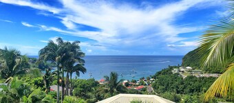 Studio Grande Anse. Résidence "O Coeur de Deshaies". Incroyable vue mer.