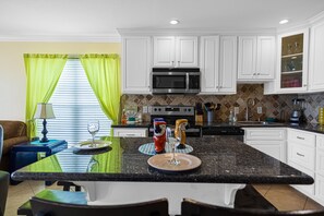 Condo, 1 Bedroom | Private kitchen | Fridge, oven, coffee/tea maker, toaster - Seascape 1208 1 Bedroom Condo (Galveston)