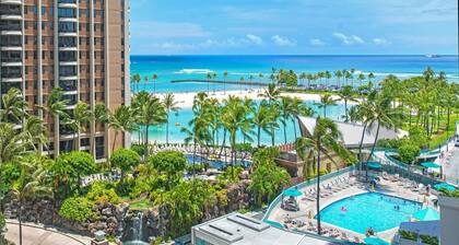Ilikai Tower One Bedroom Lagoon View Waikiki Condos With Lanai & Free Wifi