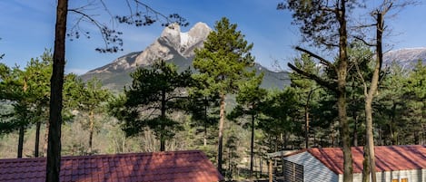 Maison mobile, 2 chambres, terrasse | Vue sur la montagne