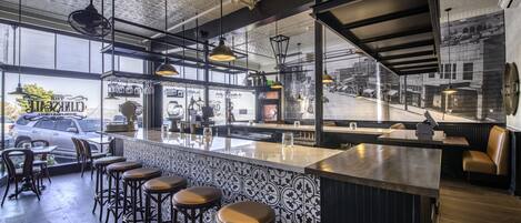 Breakfast, lunch and dinner served