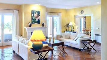 TV, fireplace, DVD player, ping pong