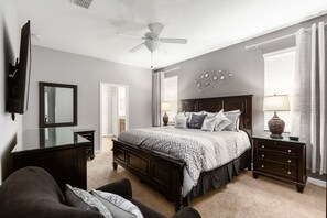 8 bedrooms, desk, iron/ironing board, travel cot