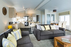 Smart TV, caminetto, lettore DVD