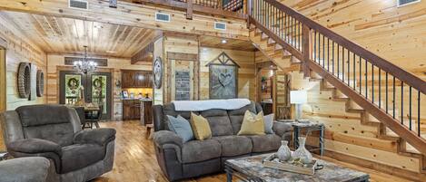 Televisión y chimenea